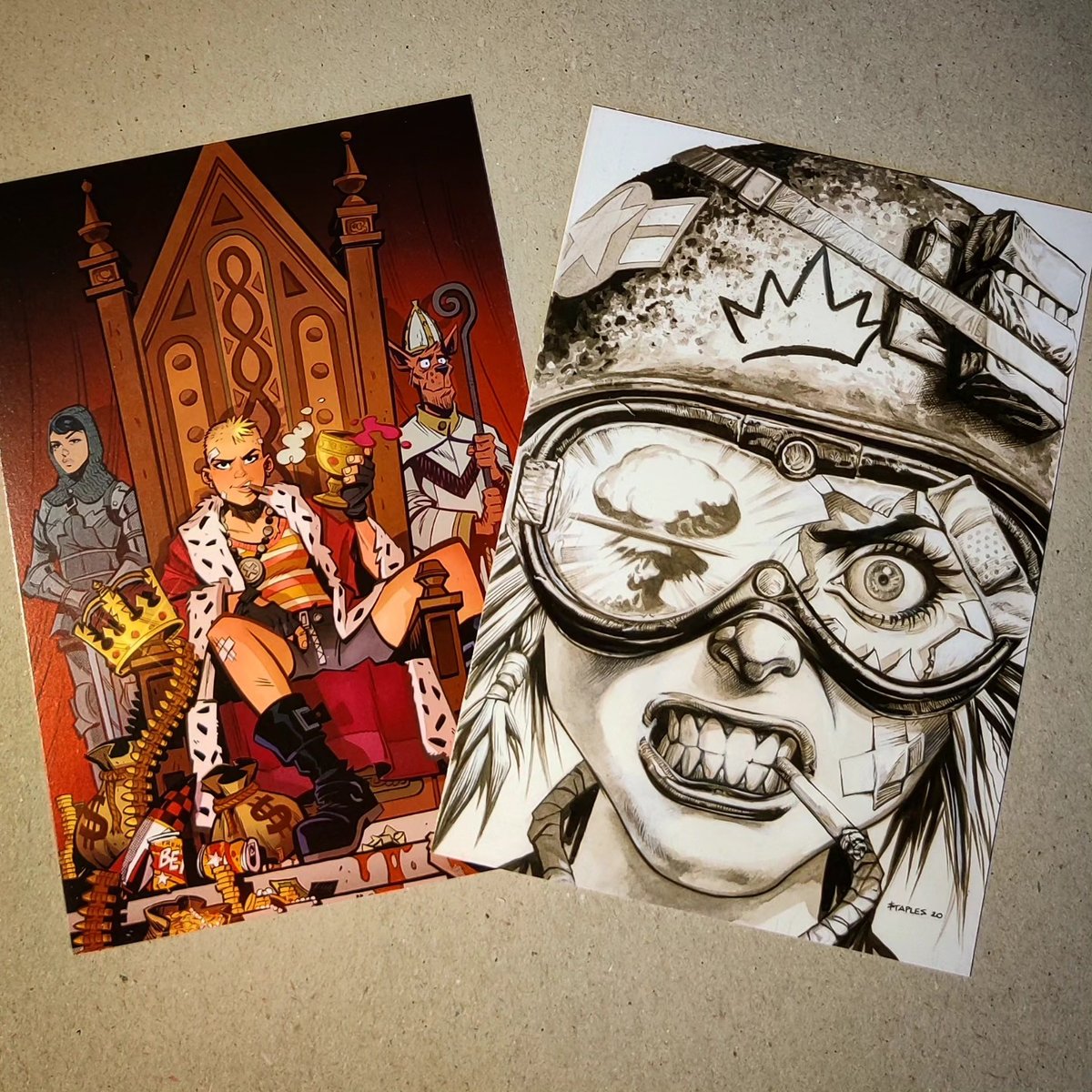 Image of TANK GIRL "TODAY YOUR LUNCH..." SALVAGE TOTE BAG - with bonus postcards