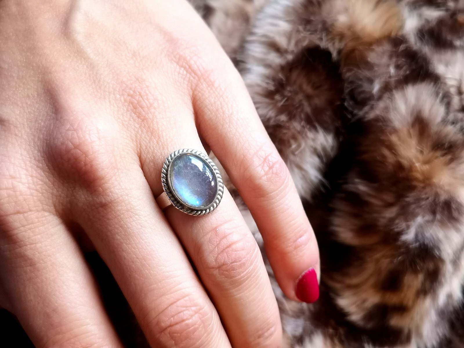 narayan Bague labradorite taille 49 ref. 9016