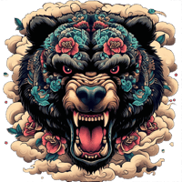 Image 5 of Tattooed bear jumper/hoodie 