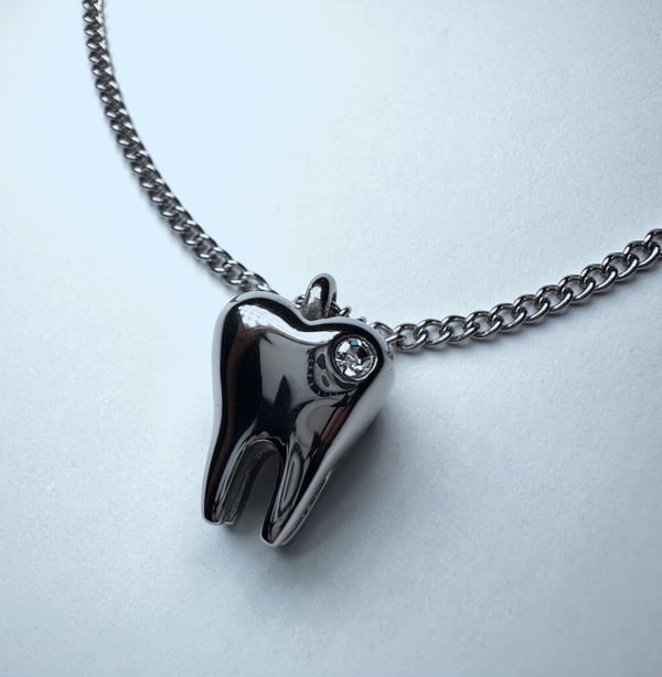 Image of tooth gem necklace