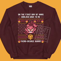 Image 1 of Karlach Baldurs Gate 3 Xmas Sweater
