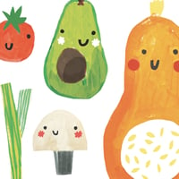 Image of Happy Veggies Vegetables Print