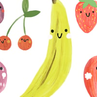 Image of Happy Fruit Print 