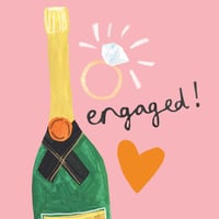 Image of Engaged Champagne Card