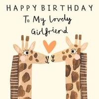 Image of Giraffe Girlfriend Birthday Card