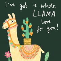 Image of Llama Love Card