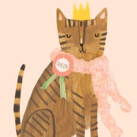 Image of Deserve Better Queen Cat Card 