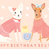 Image of Bestie Dogs Birthday Card