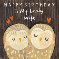 Image of Owl Wife Birthday Card