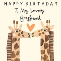 Image of Giraffe Boyfriend Birthday Card