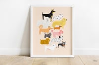 Image of Pink Dogs Print