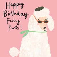 Image of Fancy Pants Poodle Birthday Card 