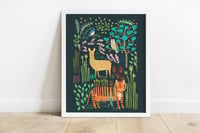 Image of Asian Jungle Animals Print 