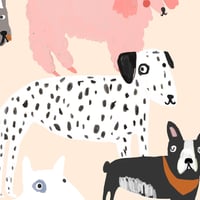 Image of Pink Dogs Print