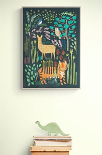 Image of Asian Jungle Animals Print 