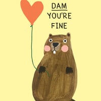 Image of Dam Fine Beaver Card  