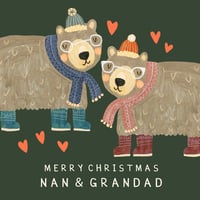 Image of Nan and Grandad Bears Christmas Card