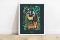 Image of Personalised Jungle Birth Announcement Print | Animals New Baby Gift Nursery Congratulations