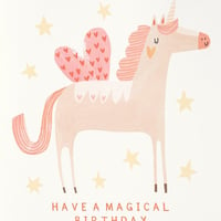 Image of Personalised Unicorn Birthday Card 