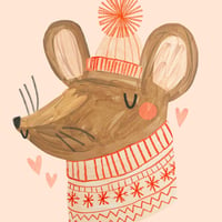 Image of Daughter Mouse Christmas Card