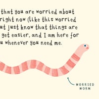 Image of Worried Worm Card