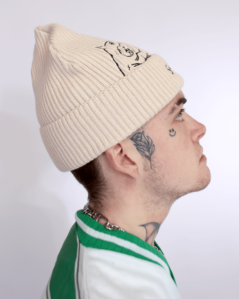 Image of "dvl bb” fisherman beanie (natural)