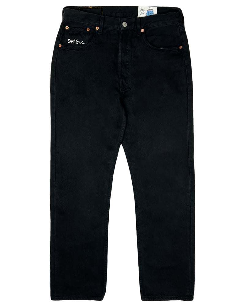 Image of "dvl bb” denim jeans (black)