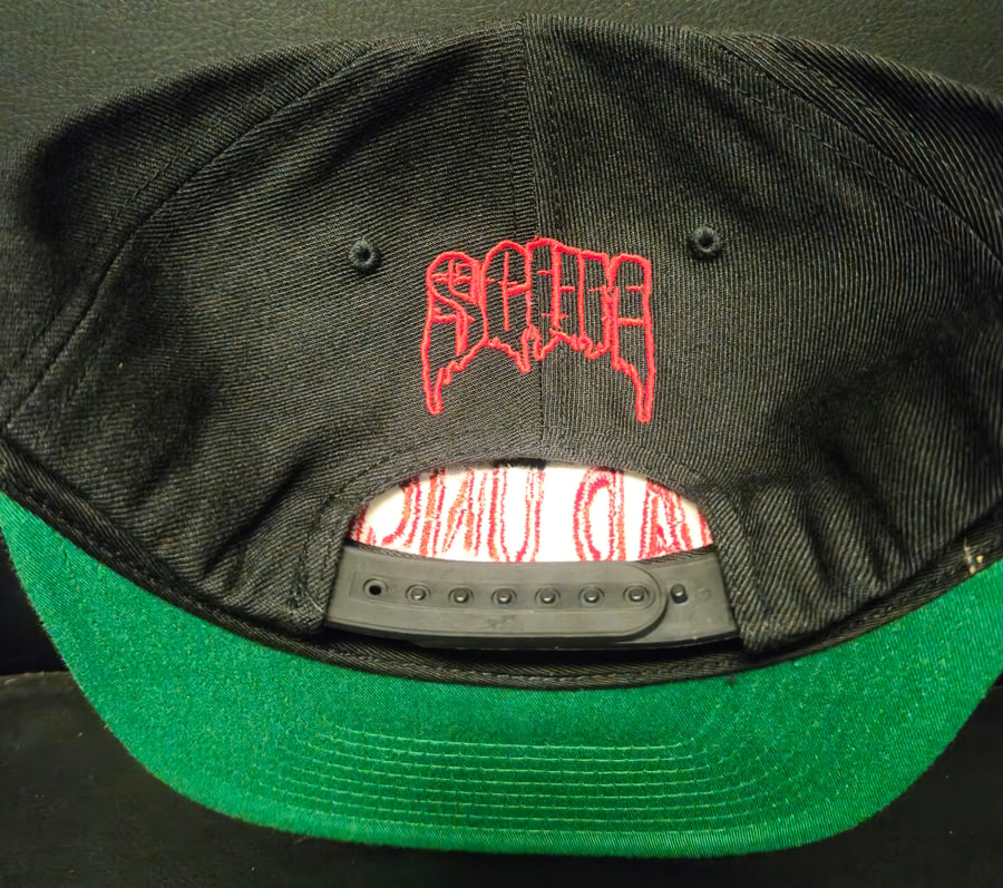 Image of SCUM : BAD UNCLE  RED LOGO snapback hat