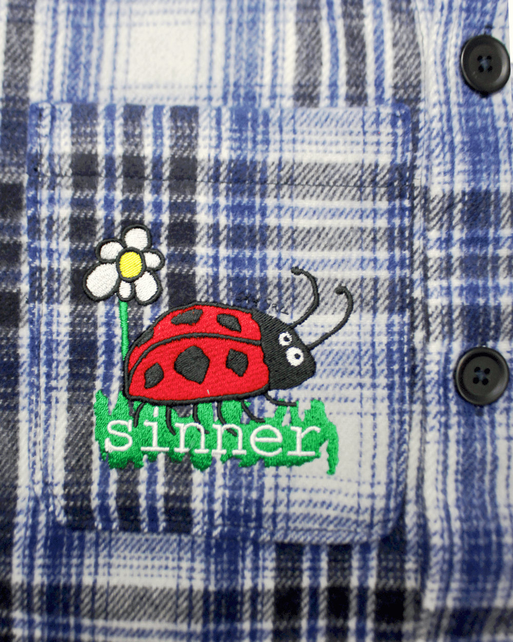 Image of "sinner” twill check overshirt