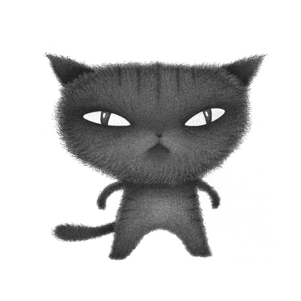 Image of Super Meow original drawing