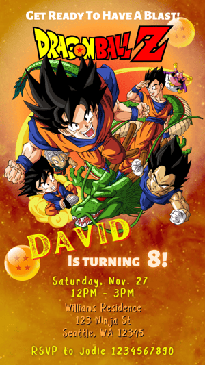 Image of Customizable Video Dragon Invitation Digital E-vite