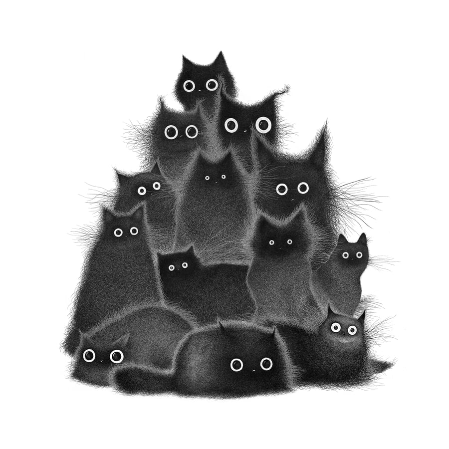 Image of Big cat pyramid (horizontal) 