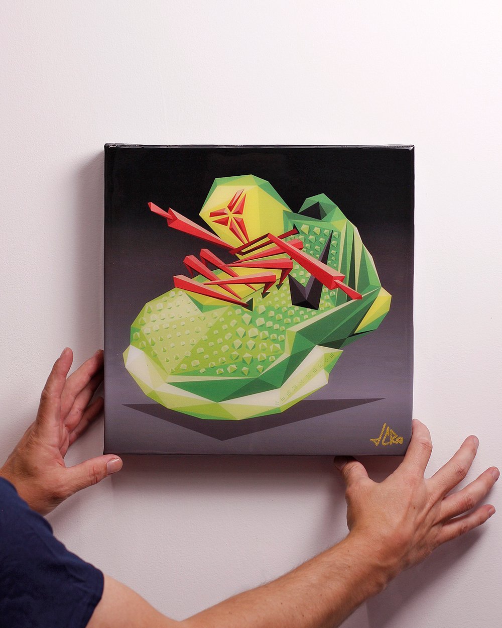 Image of 12 in "Grinch" 1-of-24  Canvas Print + Resin