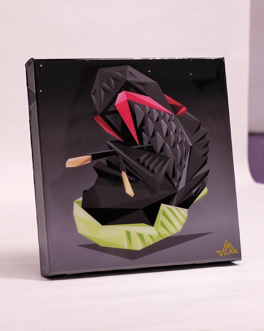 Image of 12 inch "Y2 Solar" Canvas Print + Resin