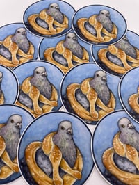 Image 2 of NYC Pretzel Pigeon Sticker