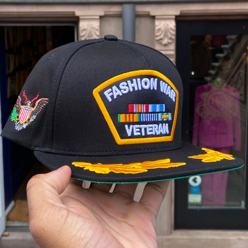 Image of Black #FashionWarVeteran 2.0 Crest Hat 