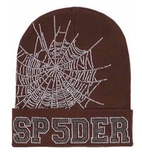 SP5DER WORLDWIDE WEB BEANIE BROWN