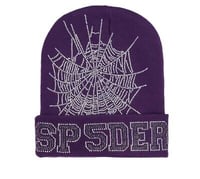 SP5DER WORLDWIDE WEB BEANIE PURPLE