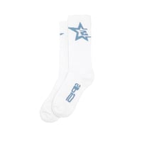 SP5DER WORLDWIDE SP5 SOCKS WHITE-BLUE
