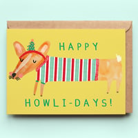 Image of Happy Howlidays Dog Christmas Card