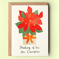 Image of Thinking of You This Christmas Poinsettia Card 