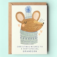 Image of Grandson Mouse Christmas Card