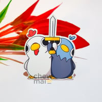 Image 1 of Chicken & Pigeon Sword Duo Vinyl Sticker