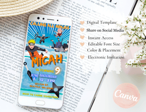 Image of Customizable Video Invitation Ninja Flying 