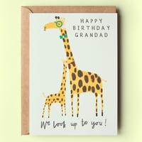 Image of Giraffe Grandad Birthday Card 