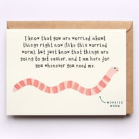 Image of Worried Worm Card