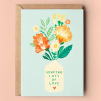 Image of Sending Love Flowers Card