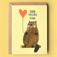 Image of Dam Fine Beaver Card  