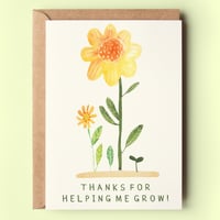 Image of Thanks For Helping Me Grow Flower Card