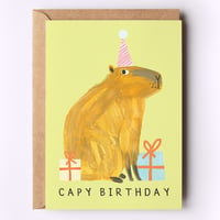 Image of Capybara Birthday Card 